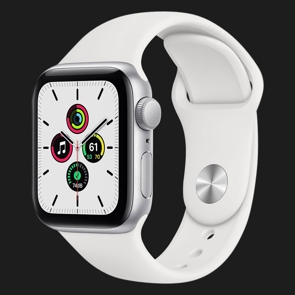Apple Watch Series SE 44mm Silver with White Sport Band (MYDQ2)